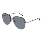 Bottega Veneta Silver/Grey Sunglasses Bv0206S Gray, Unisex