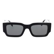 Fendi Geometrisk Glamour Solglasögon Diagonal Modell Black, Unisex