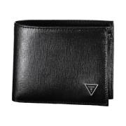 Guess Rfid Läder Bifold Plånbok Myntfack Black, Herr