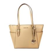 Michael Kors Stilren lädertote i kamel Beige, Dam