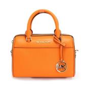 Michael Kors Pebbled Leather Duffle Crossbody Handbag Orange, Dam