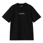 Carhartt Wip Grafiskt Tryck Bomull T-shirt Svart Black, Dam