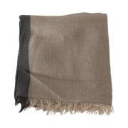 Costume National Beige Bomullsscarf med Logodetaljer Beige, Dam