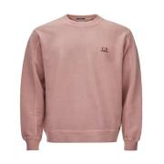 C.p. Company Bomull Crew Neck Sweater Pink, Herr