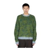 Brain Dead Marled Sweater Crewneck Extra-long sleeves Green, Dam
