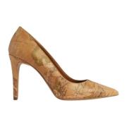 Alviero Martini 1a Classe Klassiska Geo Print Högklackade Pumps Beige,...