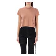 Rick Owens Rosa Cropped T-shirt Pink, Dam