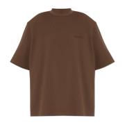 The Attico T-shirt med logotyp Brown, Dam