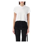 Rick Owens Cropped T-shirt Milk Ss24 White, Dam