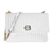 Baldinini Vadderad Läder Crossbody-väska White, Dam