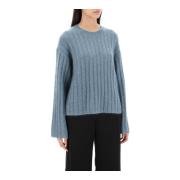 By Malene Birger Räfflad Stickad Pullover Tröja Blue, Dam