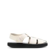 The Row Ivory Cage Sandals White, Dam