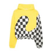 ERL Swirl Hoodie Gul Grafisk Broderad Yellow, Herr