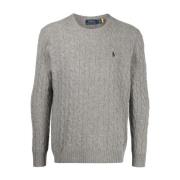 Ralph Lauren Heather Fawn Grey Pullover Sweater Gray, Herr