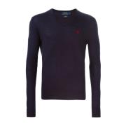 Ralph Lauren Hunter Navy Merino Wool Sweater Blue, Herr