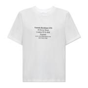 Victoria Beckham Tryckt T-shirt White, Dam