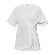 Victoria Beckham T-shirt med rynkning White, Dam