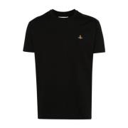 Vivienne Westwood Svarta T-shirts och Polos med Orb Logo Black, Dam