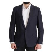 Dolce & Gabbana Mörkblå Jacka Kappa Blazer Black, Herr