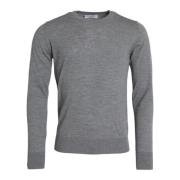 Dolce & Gabbana Ash Wool Crew Neck Sweater Gray, Herr