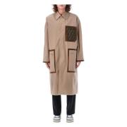 Fendi Vändbar Trenchcoat Beige Aw23 Beige, Herr