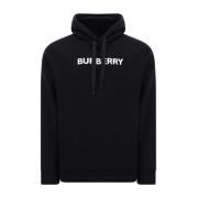 Burberry Svart Bomull Hoodie Sweatshirt Aw23 Black, Herr