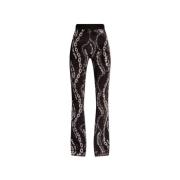 Versace Jeans Couture Byxor med mönster Black, Dam