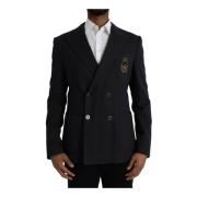 Dolce & Gabbana Mörkblå Crown Bee Blazer Blue, Herr