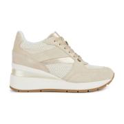 Geox Beige Sneakers för Kvinnor Beige, Dam