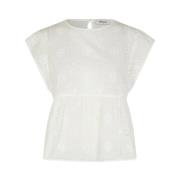 Modström Broderie Anglaise Vit Topp White, Dam