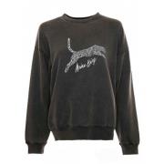 Anine Bing Leopard Print Sweatshirt Gray, Herr
