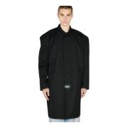 Martine Rose Gabardine Rider Overcoat Blue, Herr