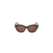 Tom Ford Stiliga solglasögon för kvinnor Brown, Dam
