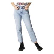 Lee Klassiska Blå Straight Jeans för Kvinnor Blue, Dam