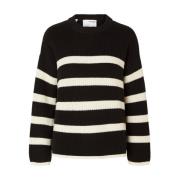 Selected Femme Svart Pullover Tröja Black, Dam