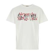 Alexander McQueen Casual Bomull T-shirt White, Herr