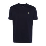 Vivienne Westwood Blå Jersey T-shirt med Orb Logo Blue, Dam