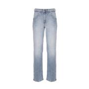Dondup Blå Straight Jeans för Kvinnor Blue, Dam