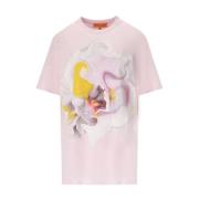 Stine Goya Blommigt Rosa Bomull T-shirt Pink, Dam