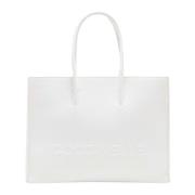 Coccinelle Maxi Logo Trendy Tote Väska White, Dam