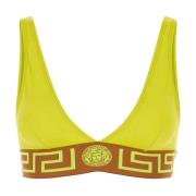 Versace Neon Gul Bikini Topp Yellow, Dam
