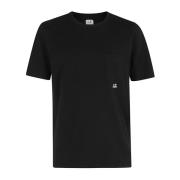 C.p. Company Fick-T-shirt i Garment-Dyed Stil Black, Herr