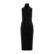 MM6 Maison Margiela Svart Midi Klänning Black, Dam