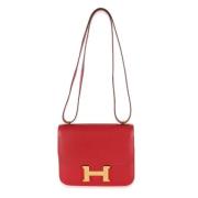 Hermès Vintage Pre-owned Laeder crossbodyvskor Red, Dam