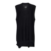 MM6 Maison Margiela Stickad Miniklänning i Virgin Wool-Blandning Black...