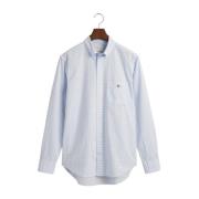 Gant Regular Fit Poplin Blus med Vichy-Karo Blue, Herr