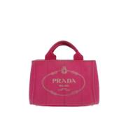 Prada Vintage Pre-owned Tyg prada-vskor Pink, Dam