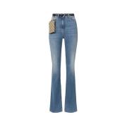 Elisabetta Franchi Blå Jeans Klassisk Bekväm Chic Blue, Dam