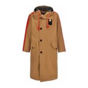 JW Anderson Oversized Parka med huva och dragsko Brown, Herr