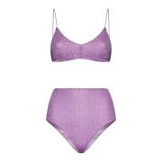 Oseree Lila Lurex Bikini Set Purple, Dam